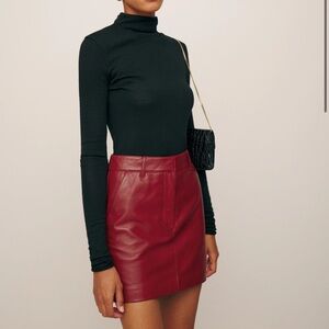Reformation Veda Dover Mid Rise Mini Skirt